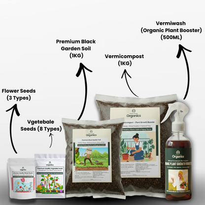 Complete Gardening Starter Kit for Home & Balcony Gardens | Budget Friendly Organics