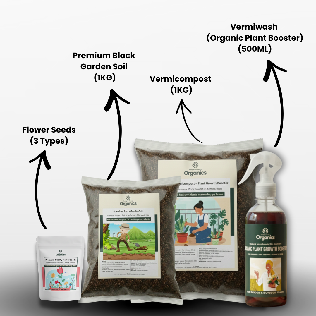 Flower Garden Combo for Home & Balcony Gardening | Budget Friendly Organics