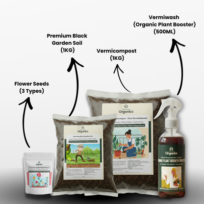 Flower Garden Combo for Home & Balcony Gardening | Budget Friendly Organics