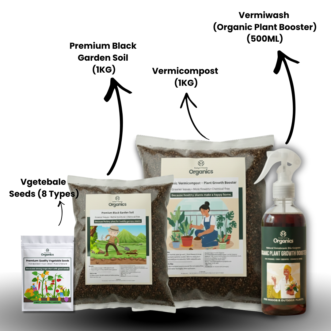 Vegetable Garden Starter Combo for Home Gardening | Budget Friendly Organics