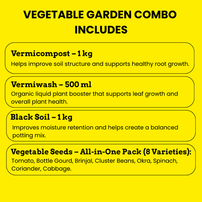 Vegetable Garden Starter Combo for Home Gardening | Budget Friendly Organics