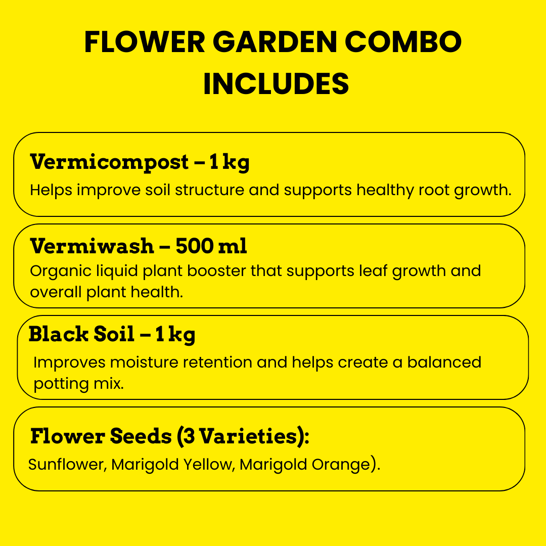 Flower Garden Combo for Home & Balcony Gardening | Budget Friendly Organics