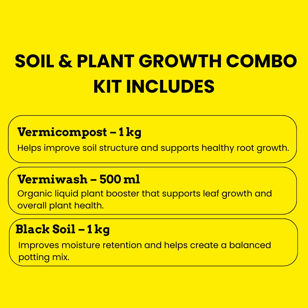 Soil & Plant Growth Combo for Pots & Home Gardening | Budget Friendly Organics
