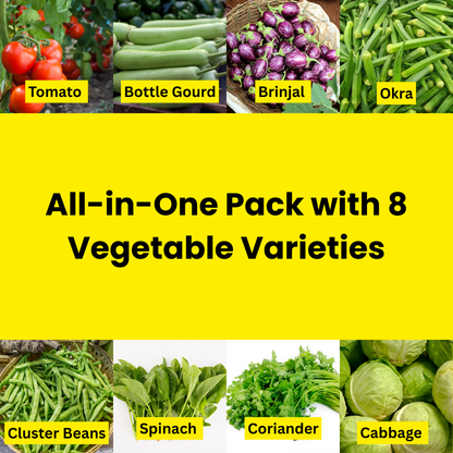 Vegetable Garden Starter Combo for Home Gardening | Budget Friendly Organics