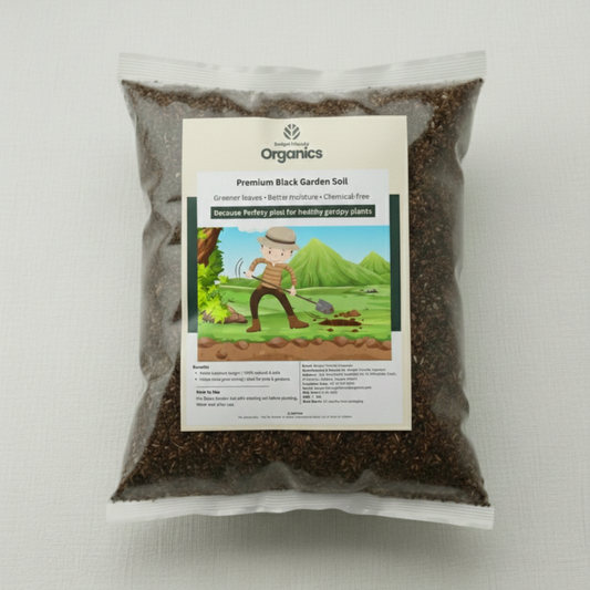 Black garden soil mix for pots and planters
